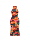 The Marjorie Dress in Tropic Guava