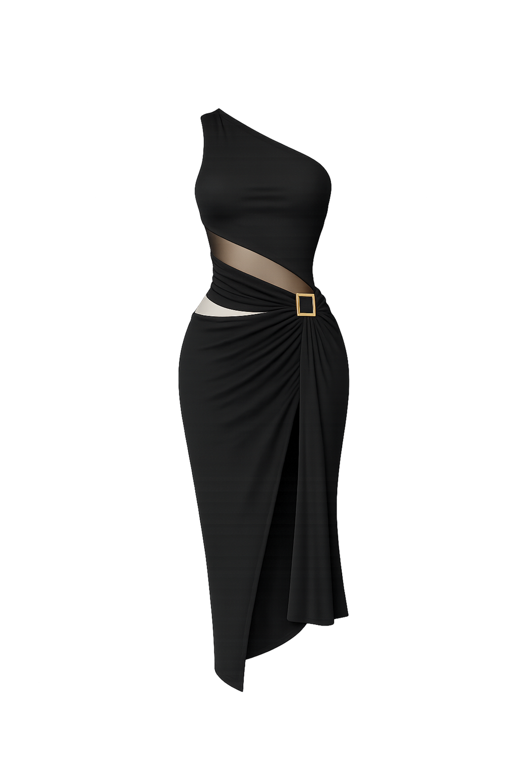 Sarita Wrap Dress in Ebony