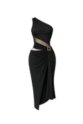 Sarita Wrap Dress in Ebony