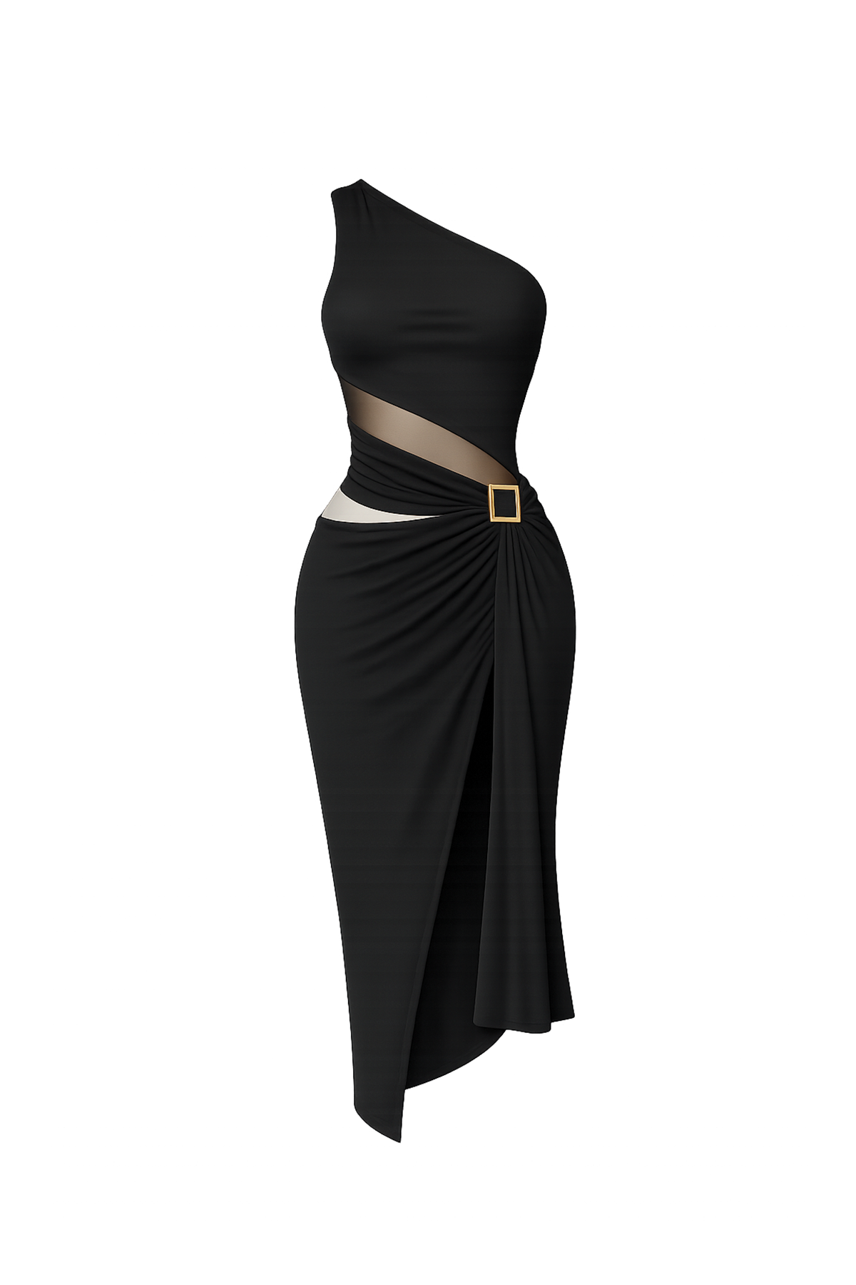 Sarita Wrap Dress in Ebony