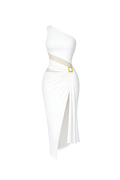 Sarita Wrap Dress in Crushed Coconut