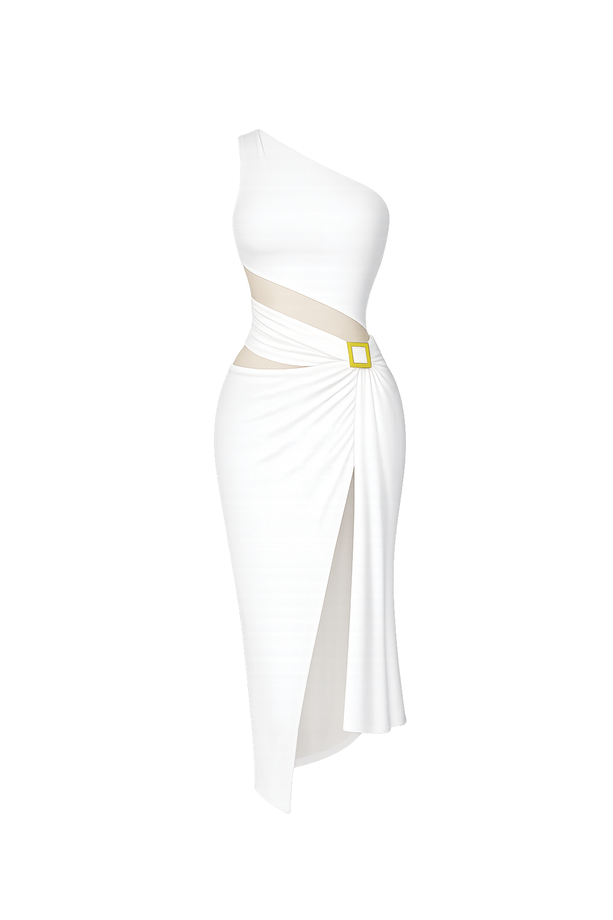 Sarita Wrap Dress in Crushed Coconut